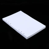 Max 80 Sheets Refillable Blank Paper Inserts for Notebook Binder A5 Size 6 Holes