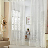 Max Maxb Embroidery Rod Pocket Curtain Panel Embroidery Window Screen