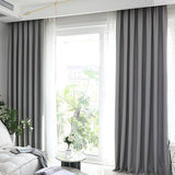 Max Maxb Embroidery Rod Pocket Curtain Panel Light Grey Shade Curtain