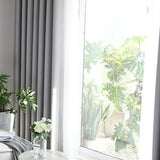 Max Maxb Embroidery Rod Pocket Curtain Panel Light Grey Shade Curtain
