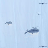 Max Maxb Embroidery Rod Pocket Curtain Panel Dolphin Cloth Semi-shading Curtain