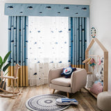Max Maxb Embroidery Rod Pocket Curtain Panel Dolphin Cloth Semi-shading Curtain