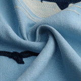 Max Maxb Embroidery Rod Pocket Curtain Panel Dolphin Cloth Semi-shading Curtain