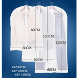 Max 5pcs Clothing Dust Cover Transparent Waterproof Coat Storage Bag 60x80cm