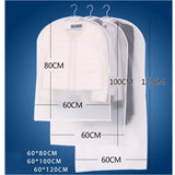 Max 5pcs Dust-proof Clothes Cover Waterproof Household Coat Storage Bag 60x100cm