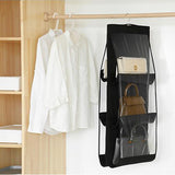 Max Non-woven Hanging Purse Handbag Bags Closet Space Saving Organizers Black