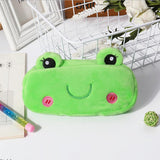 Max Cute Plush Pencil Bag Pencil Holder Pouch Cartoon Animal Pen Bag Frog