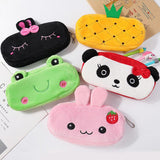 Max Cute Plush Pencil Bag Pencil Holder Pouch Cartoon Animal Pen Bag Frog