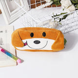 Max Cute Plush Pencil Bag Pencil Holder Pouch Cartoon Animal Pen Bag Dog