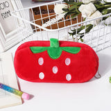 Max Cute Plush Pencil Bag Pencil Holder Pouch Cartoon Animal Pen Bag Strawberry