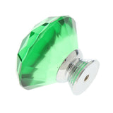 Max Crystal Diamond Shaped Door Handle Cabinet Cupboard Pull Knob Handle Green