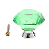 Max Crystal Diamond Shaped Door Handle Cabinet Cupboard Pull Knob Handle Green