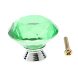 Max Crystal Diamond Shaped Door Handle Cabinet Cupboard Pull Knob Handle Green