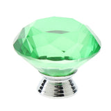 Max Crystal Diamond Shaped Door Handle Cabinet Cupboard Pull Knob Handle Green