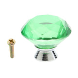 Max Crystal Diamond Shaped Door Handle Cabinet Cupboard Pull Knob Handle Green