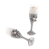 Max Maxb 2 Pieces Champagne Glasses Flutes Wine Glasses Wedding Party Favors Grey