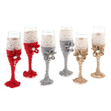 Max Maxb 2 Pieces Champagne Glasses Flutes Wine Glasses Wedding Party Favors Grey