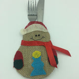 Max 1 Pieces Lovely Santa Claus Tableware Holder Cutlery Bags Table Decoration