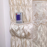 Max 1xLuxury Silk Bed Headboard Cover Protector Bed Decor Beige 200cm