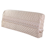 Max 1xLuxury Silk Bed Headboard Cover Protector Bed Decor Beige 200cm