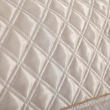 Max 1xLuxury Silk Bed Headboard Cover Protector Bed Decor Beige 200cm