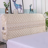 Max 1xLuxury Silk Bed Headboard Cover Protector Bed Decor Beige 200cm