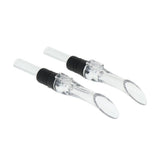 Max 2Pcs Acrylic Wine Liquor  Pourers Decanter with Food-grade Silicone Stoppers