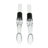 Max 2Pcs Acrylic Wine Liquor  Pourers Decanter with Food-grade Silicone Stoppers