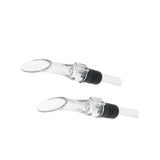 Max 2Pcs Acrylic Wine Liquor  Pourers Decanter with Food-grade Silicone Stoppers