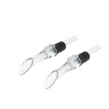 Max 2Pcs Acrylic Wine Liquor  Pourers Decanter with Food-grade Silicone Stoppers