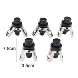 Max 5 Pieces Champagne Stopper Stainless Steel Vacuum Wine Bottle Sealer