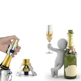 Max 5 Pieces Champagne Stopper Stainless Steel Vacuum Wine Bottle Sealer