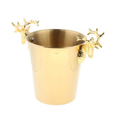 Max 3L Stainless Steel Ice Bucket for Bar Home Wine Ice Cube Golden