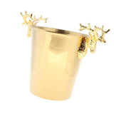 Max 3L Stainless Steel Ice Bucket for Bar Home Wine Ice Cube Golden