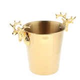 Max 3L Stainless Steel Ice Bucket for Bar Home Wine Ice Cube Golden