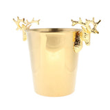 Max 3L Stainless Steel Ice Bucket for Bar Home Wine Ice Cube Golden