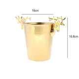 Max 3L Stainless Steel Ice Bucket for Bar Home Wine Ice Cube Golden