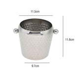 Max Stainless steel Copper Plated Champagne Ice Bucket Hammer Point 1L Silver