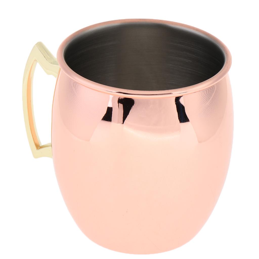 Max Premium Moscow Mule Mug 16 Ounce Cup Solid 304 SS Drinking Mug ,Set of 1
