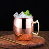 Max Premium Moscow Mule Mug 16 Ounce Cup Solid 304 SS Drinking Mug ,Set of 1