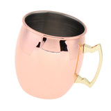 Max Premium Moscow Mule Mug 16 Ounce Cup Solid 304 SS Drinking Mug ,Set of 1