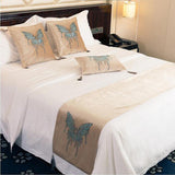 Max luxury Bed Runner Bedding Scarf Protection for Bedroom Hotel Beige