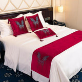 Max 10 Colors Micro Velvet Bed Runner Delicate Bedding 45 x 180cm Rose Red