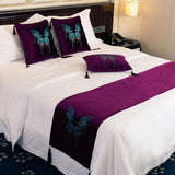 Max 10 Colors Micro Velvet Bed Runner Delicate Bedding 45 x 180cm Light Purple