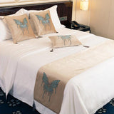 Max 10 Colors Micro Velvet Bed Runner Delicate Bedding 45 x 180cm Creamy White