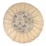 Max European Round Cabinet Hood Dust Cover Embroidered Dustproof Ornament Blue