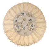 Max European Round Cabinet Hood Dust Cover Embroidered Dustproof Ornament Blue