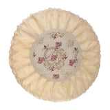 Max European Round Cabinet Hood Dust Cover Embroidered Dustproof Ornament Purple