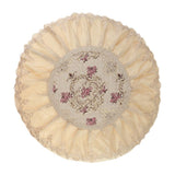 Max European Round Cabinet Hood Dust Cover Embroidered Dustproof Ornament Purple