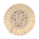 Max European Round Cabinet Hood Dust Cover Embroidered Dustproof Ornament Brown